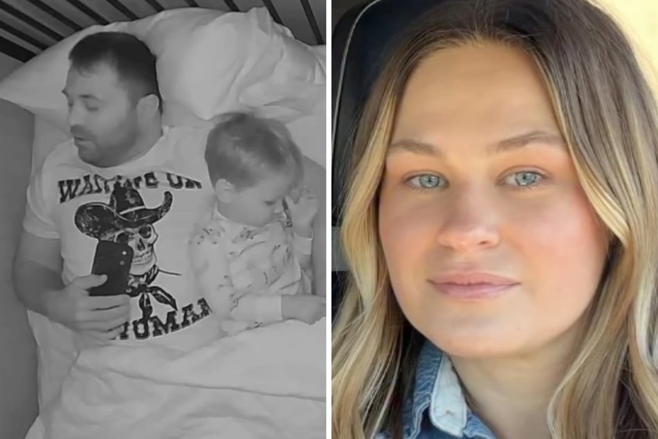 Vater bringt Kleinkind ins Bett: Mutter traut Augen nicht, was sie dann dank Babykamera sieht