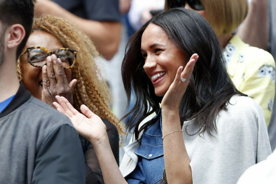 Herzogin Meghan (39) bei einem Tennis-Turnier ihrer Freundin Serena Williams in New York 2019.