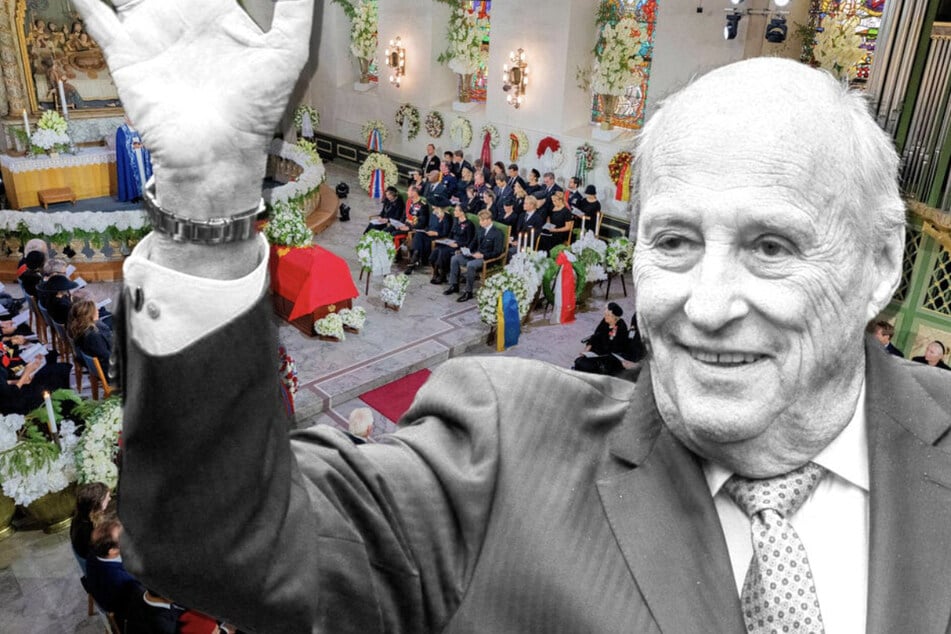 Tränen, rote Rose und brisanter Auftritt: So bewegend war König Haralds letzter Weg