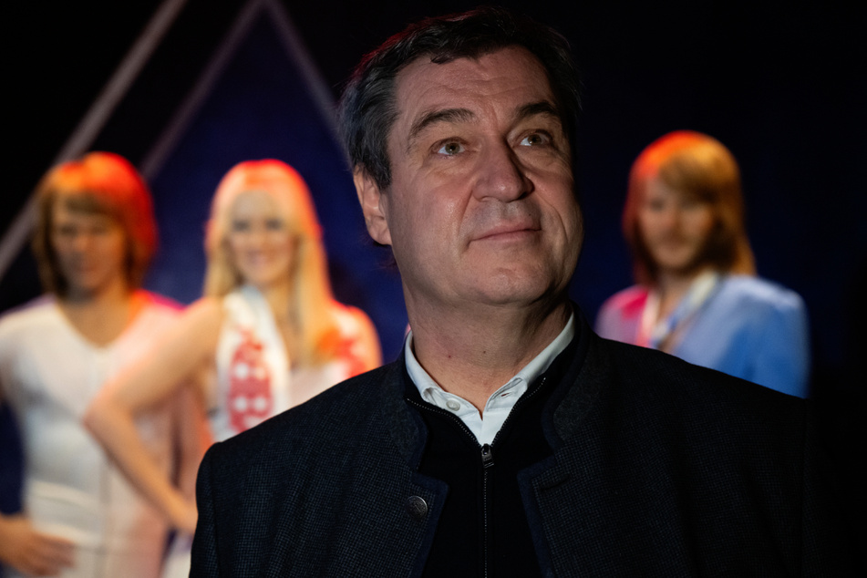 Markus Söder (57, CSU), Ministerpräsident von Bayern, sorgte im ABBA-Museum für beste Unterhaltung.