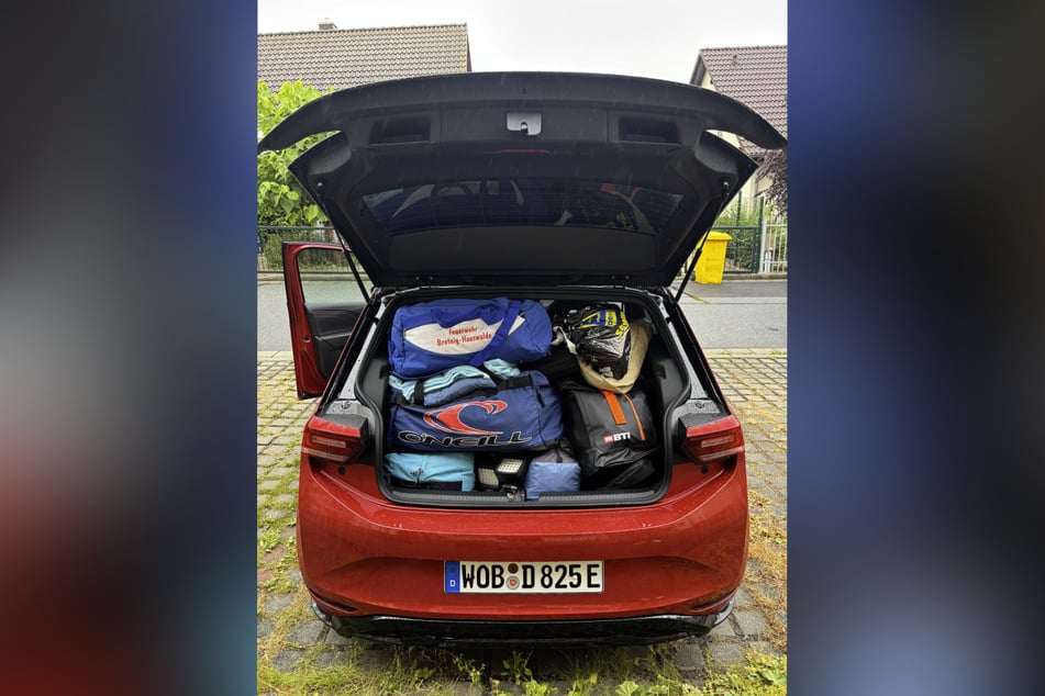 Alle Sachen passten in den Kofferraum.