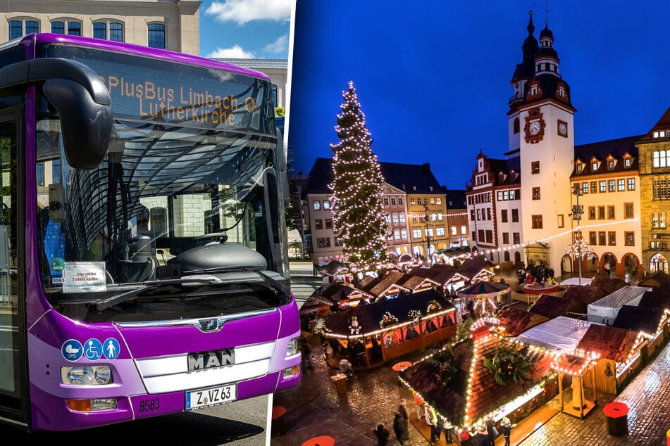 Chemnitz: VMS lässt "Glühwein-Expressbus" zum Chemnitzer Weihnachtsmarkt fahren