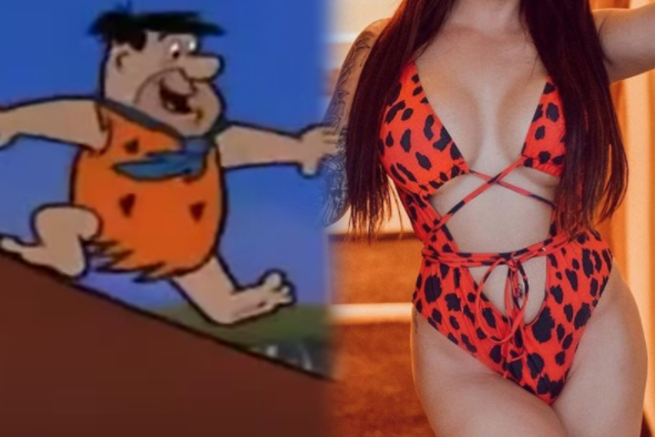 Yabba Dabba Doo! Welche Schönheit macht hier einen auf Fred Feuerstein?