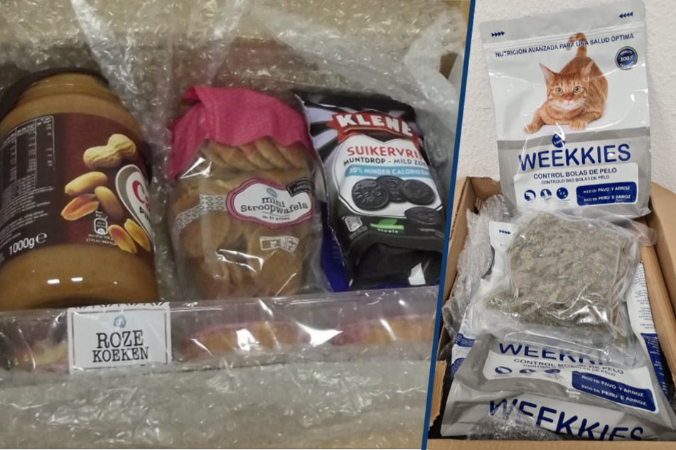 Oster-Coup für den Kölner Zoll: Statt bunten Eiern gingen den Fahndern in Erdnussbutter eingelegte Ecstasy-Tabletten und als Katzenfutter getarntes Marihuana ins Netz.