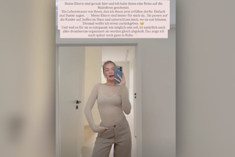 Laura Maria Rypa verriet am Samstag, dass sie ihren Eltern ein äußerst seltenes Geschenk gemacht hat.