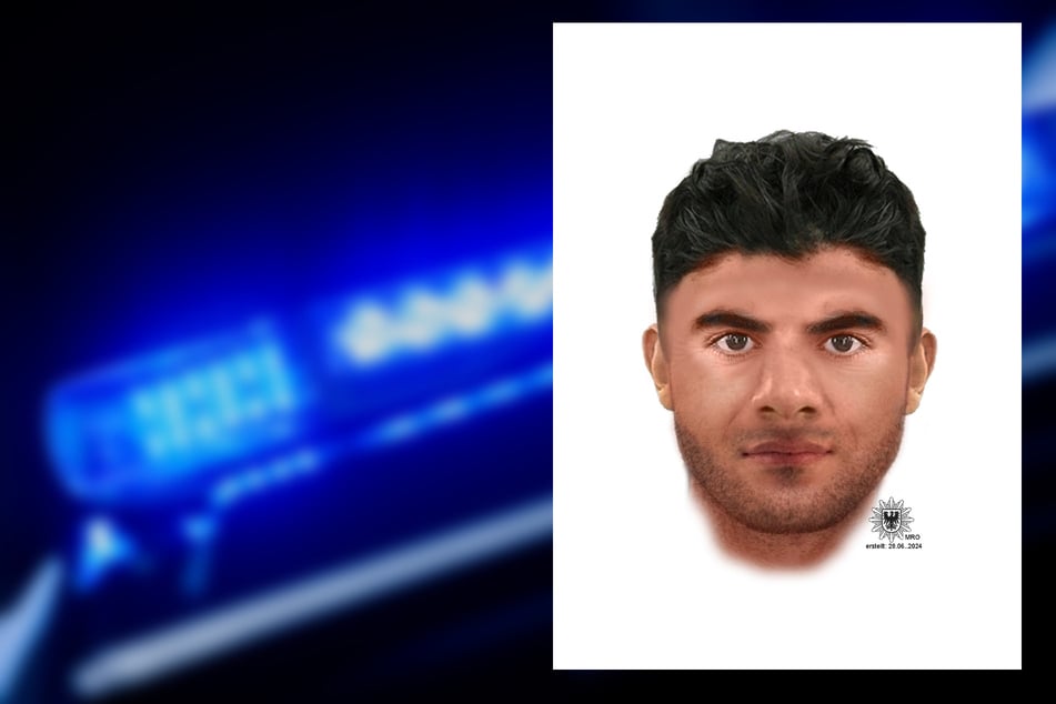 Mit diesem Phantombild sucht die Kriminalpolizei nach dem Verdächtigen.