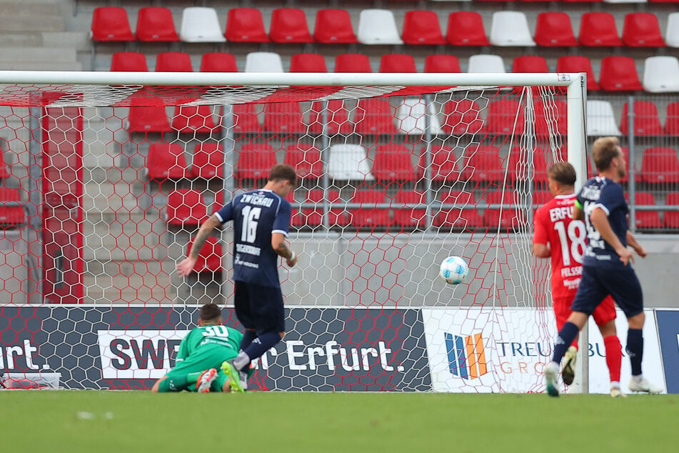 Gleich viermal traf Erfurt ins Tor der Zwickauer.