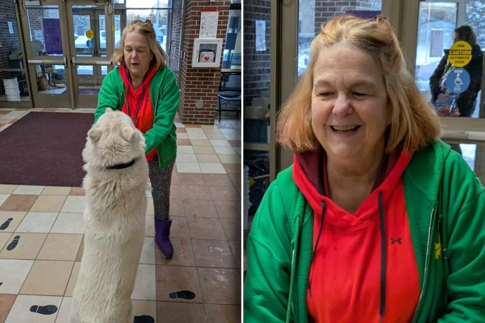 Frauchen Julie kann ihr Glück nicht fassen. Endlich hat sie ihren geliebten Hund zurück.
