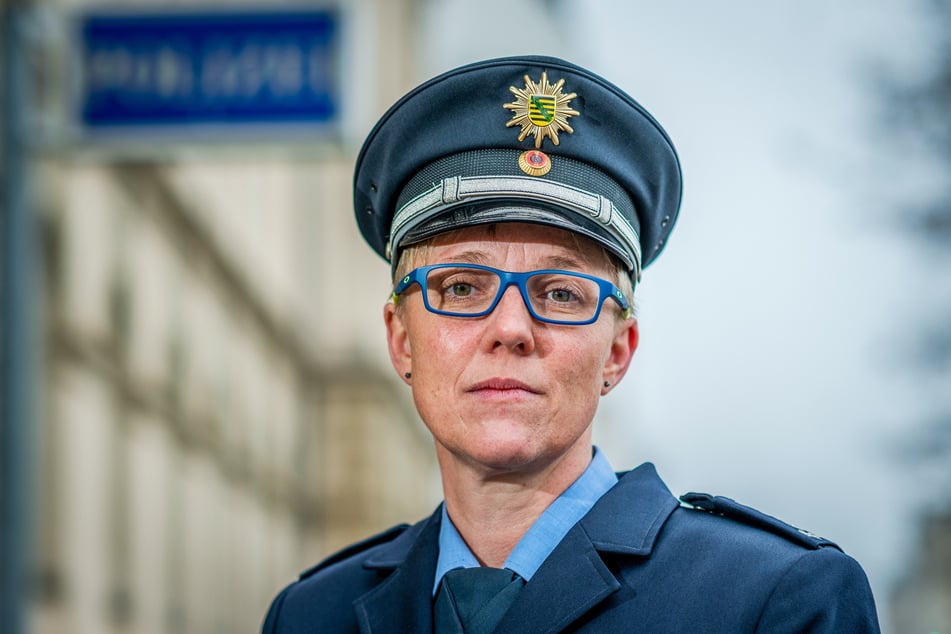 Die Chemnitzer Polizeisprecherin Jana Ulbricht (45).