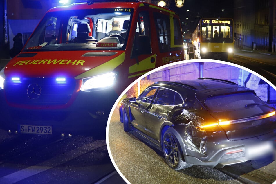 Teure Kollision in Stuttgart: Porsche kracht gegen Stadtbahn