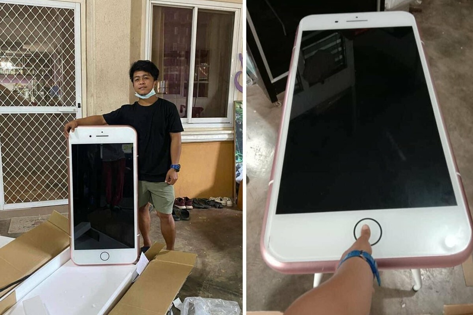 When his "iPhone" arrived at his door, the teenager rubbed his eyes.