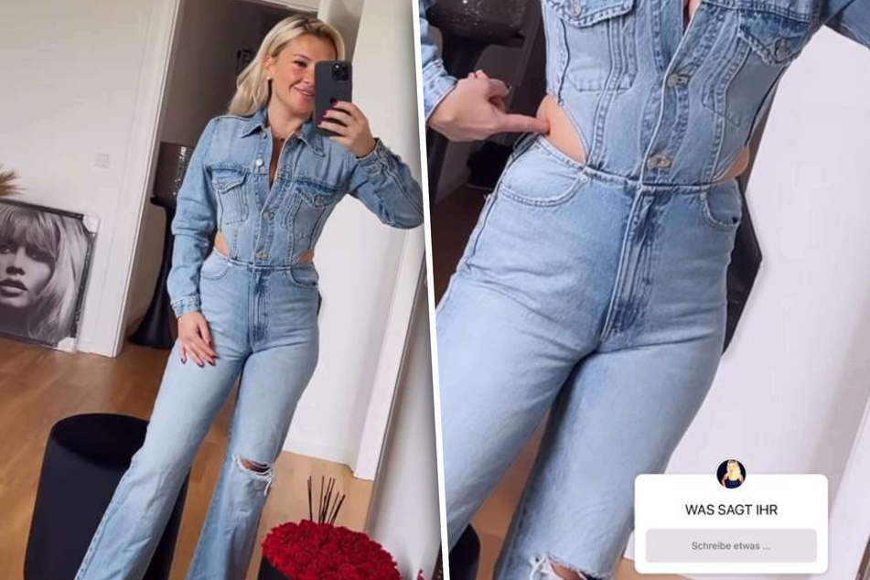 Evelyn Burdecki (33) meldete sich am Donnerstag mit einer modischen Frage an ihre Instagram-Fans. Die Blondine war sich unsicher wegen eines Outfits.
