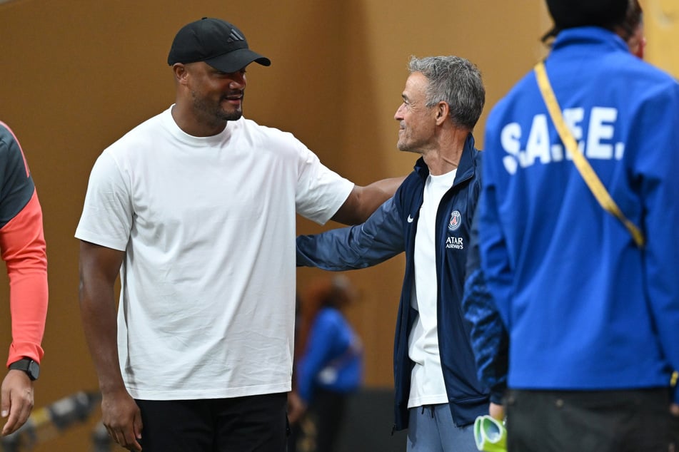 Vincent Kompany (40, l.) und Luis Enrique (55) schätzen einander. (Archiv)