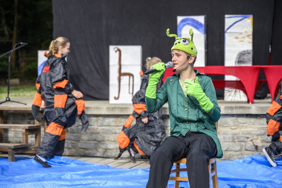 Im Mittelpunkt des Musicals steht ein Frosch.