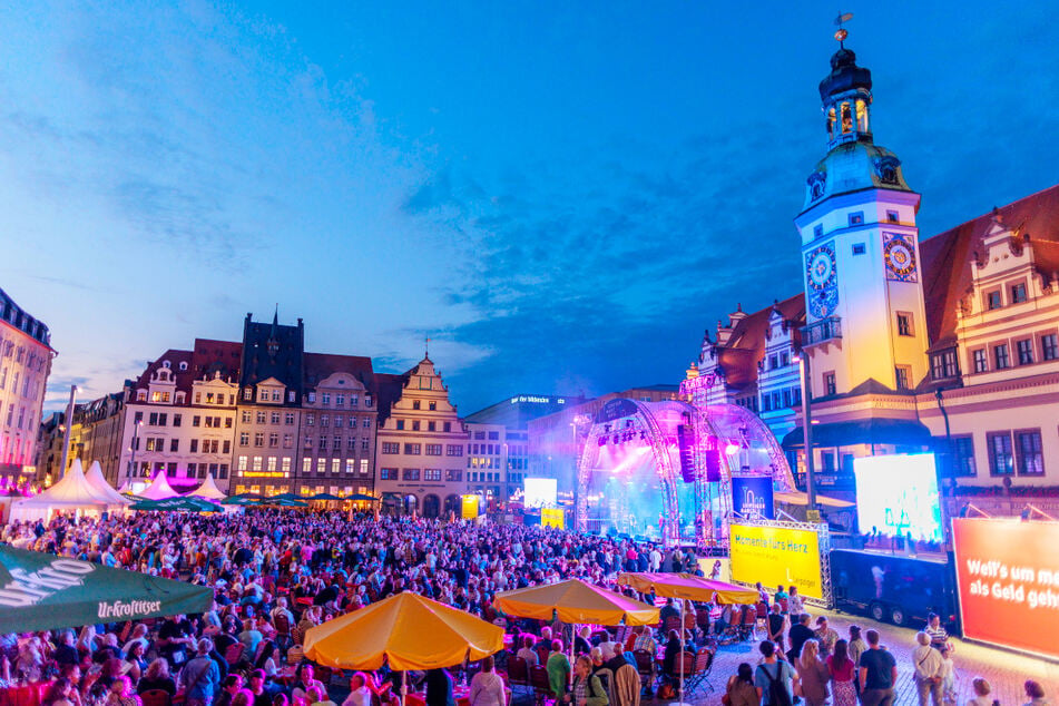 Tolle Kulisse: Auf dem Leipziger Markt könnt Ihr zehn Tage lang tolle Konzerte miterleben.
