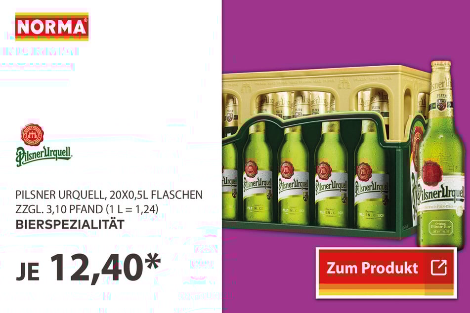 Pilsner Urquell für nur 12,40 Euro.
