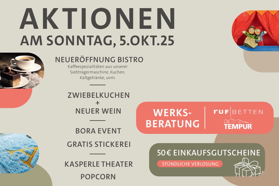 Bei Möbel Ehrmann steigt am Sonntag (5.10.) eine große Sonderöffnung mit tollen Aktionen für Groß und Klein.