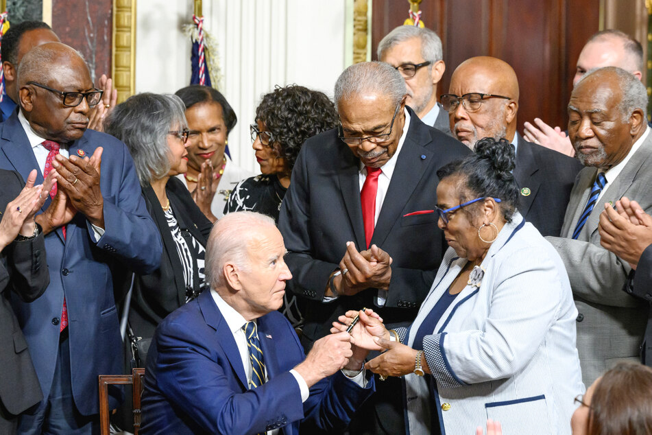 President Joe Biden hosted a ceremony at the White House hosting lawmakers, Till's family members, and the last living witness to his abduction.