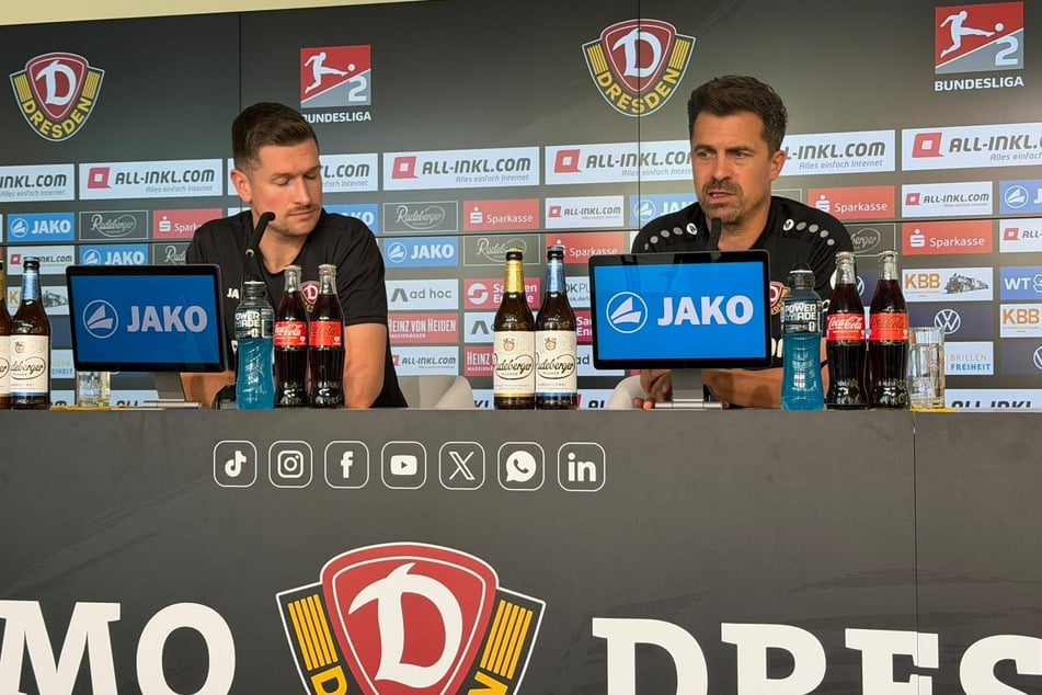 Dynamo-Chefcoach Thomas Stamm (43, r.) könnte in Kiel zum dritten Mal in Folge dieselbe Formation setzen.