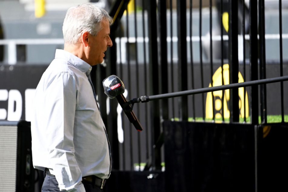 BVB-Coach Lucien Favre vor dem Spiel im Interview bei "Sky".