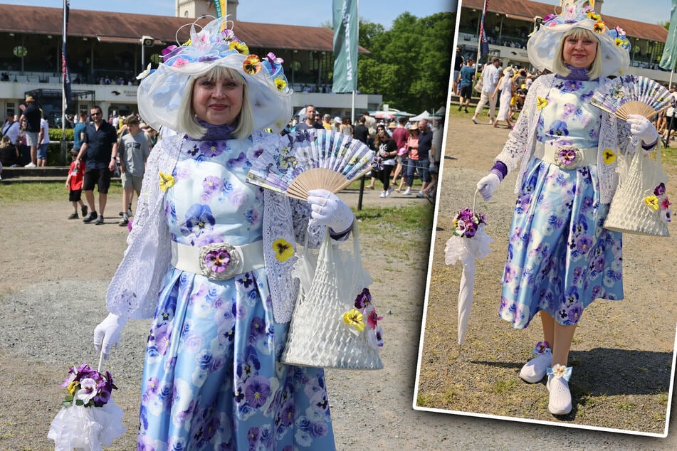 Katharina Dietrich hat auch dieses Jahr wieder viel Arbeit in ihr von Kopf bis Fuß abgestimmtes Outfit gesteckt.