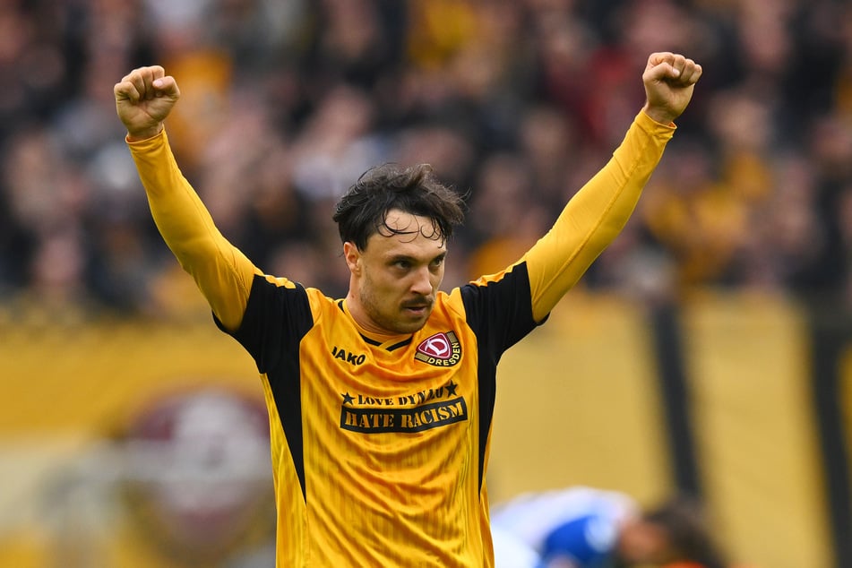 Als Linksverteidiger hat sich Rechtsfuß Simon Straudi (27) bei Dynamo Dresden erst einmal festgespielt.