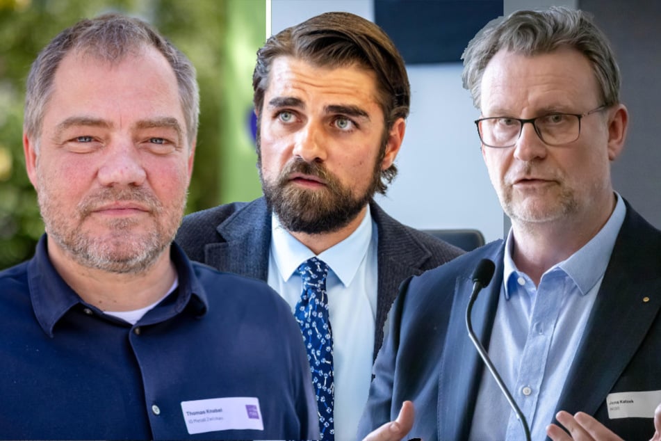 v.l.: Thomas Knabel (52), Max Jankowsky (31) und Jens Katzek (62)