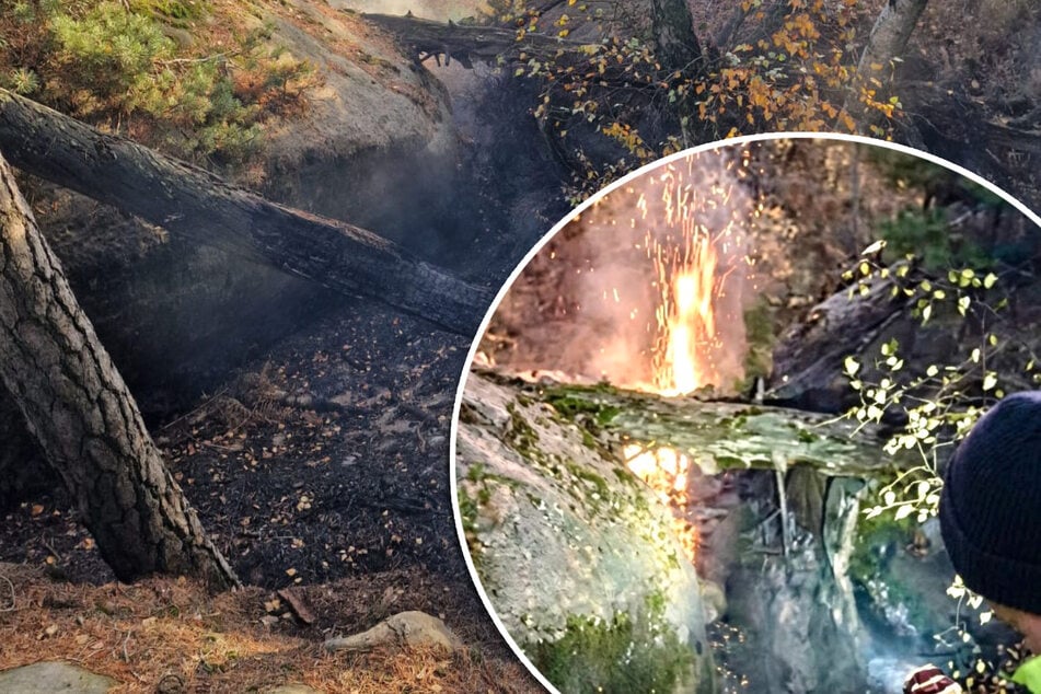 Feuer in Sächsischer Schweiz: Einsatz bei Hohnstein nach 24 Stunden beendet