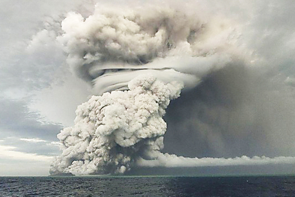 Der Vulkanausbruch war zwar unter Wasser, doch die Eruption war trotzdem weithin sichtbar.