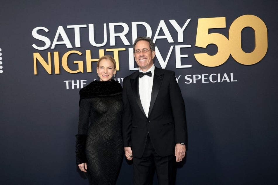 Jerry Seinfeld and his wife, Jessica, attend SNL50: The Anniversary Special on February 16, 2025, in New York City.