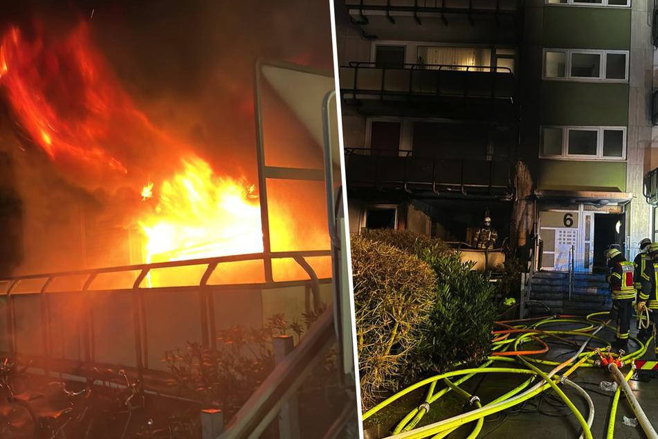Wohnung brennt vollständig aus: Mieter (70) wird in letzter Sekunde gerettet