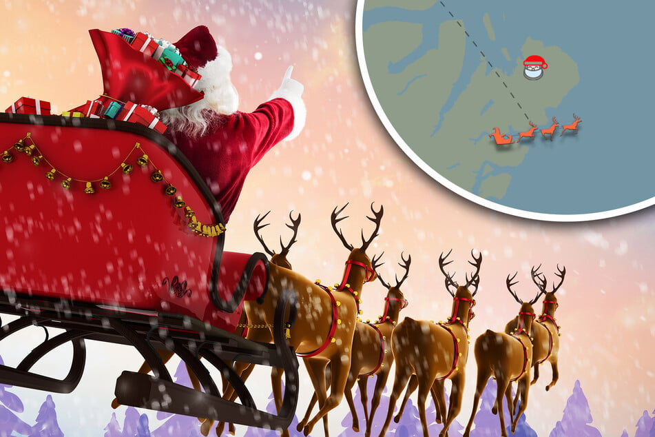 Weihnachtsmann in seinem Schlitten erwischt: Hier kann jeder verfolgen, wo er gerade ist!