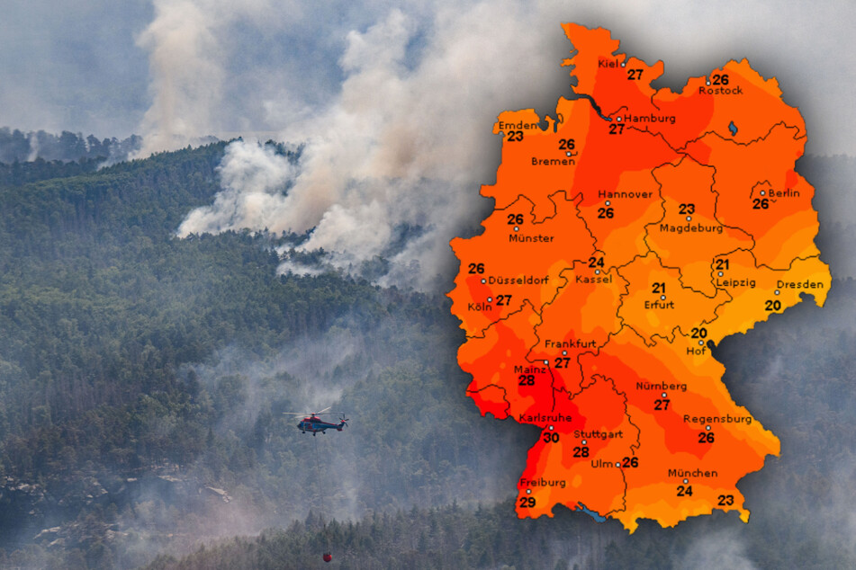 Seit Tagen halten die Waldbrände in Sachsen und Brandenburg Deutschland in Atem. Endlich regnet es, doch schon bald soll es wieder heiß werden.