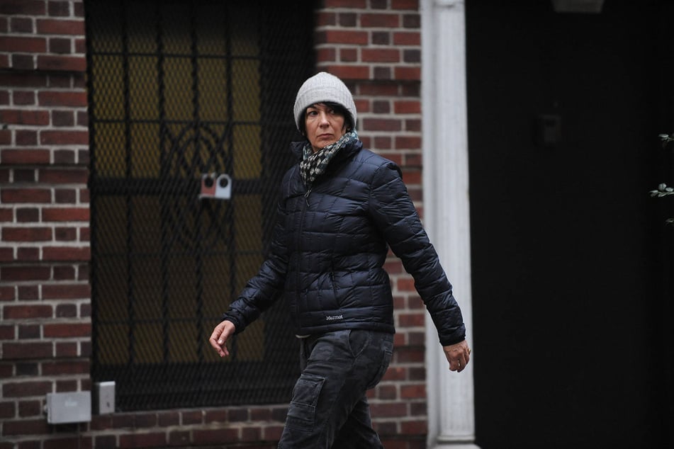 Ghislaine Maxwell is pictured after walking out the side door of her townhouse in Manhattan on January 4, 2015.
