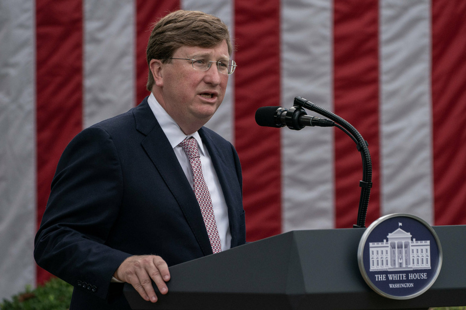 Mississippi Republican Governor Tate Reeves speaks following former President Donald J. Trump in the Rose Garden of the White House, September 28, 2020.