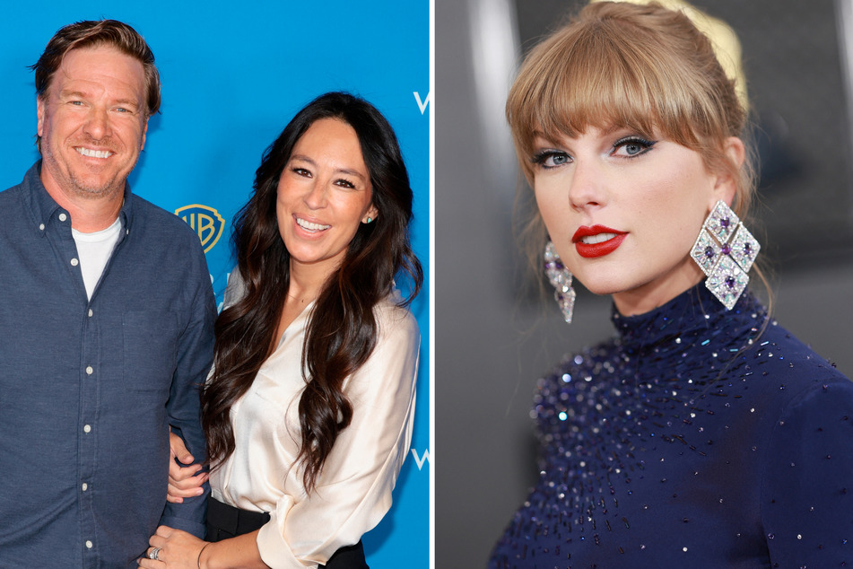 Chip (l) and Joanna Gaines (c) are huge fans of Taylor Swift.