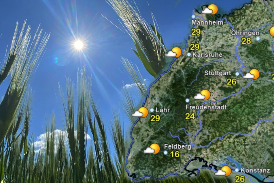 Am Dienstag präsentiert sich das Wetter in Baden-Württemberg noch einmal von seiner schönsten Seite. (Fotomontage)