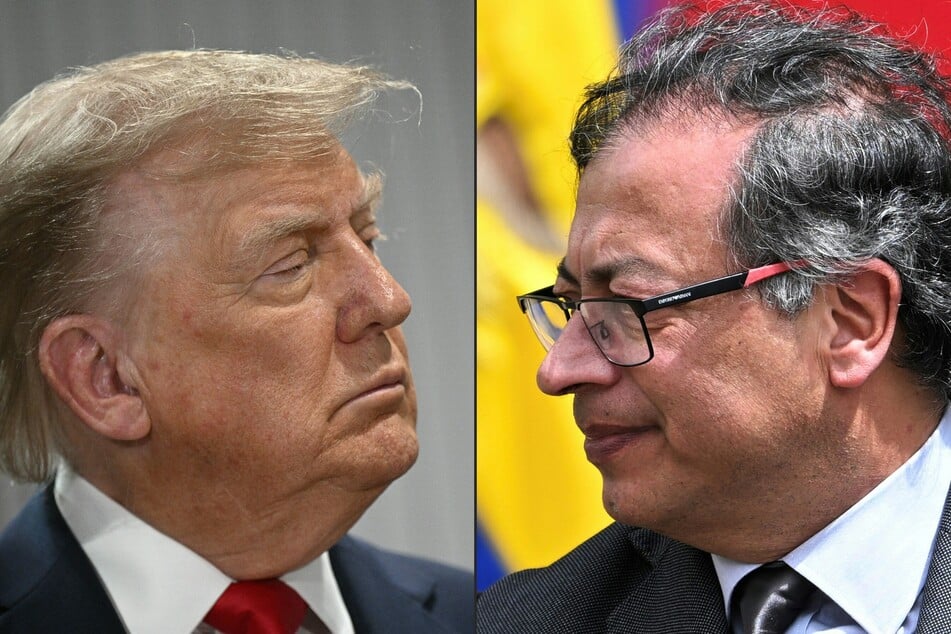 President Donald Trump (l.) said he will soon meet Colombia's Gustavo Petro at the White House despite previously issuing threats against him.