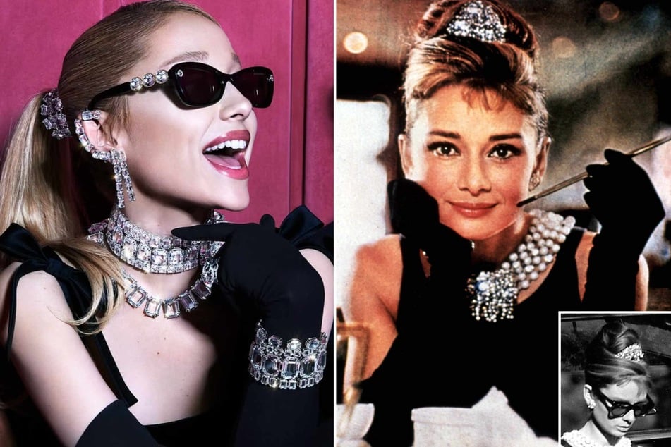 Ariana Grande featured in the company's chic 2024 holiday campaign, which clearly took a distinct design cue from the Audrey Hepburn film Breakfast at Tiffany's.