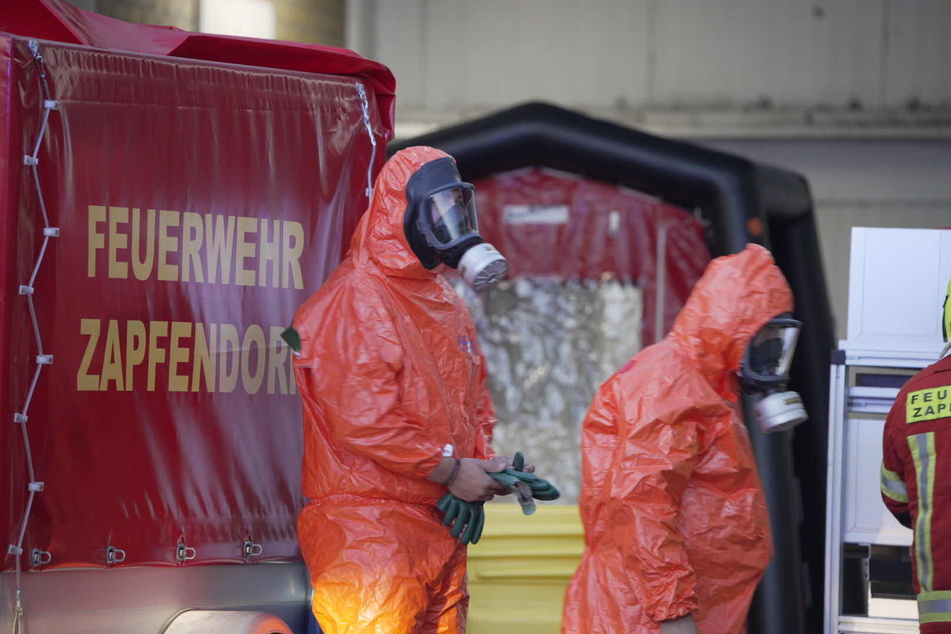 Die Feuerwehr Zapfendorf wurde zu einem Chemieunfall in das bayerische Milchwerk alarmiert.