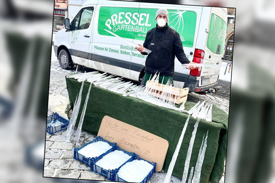 Eis, Eis, Pressel: Standbetreiber Michael Gröner hatte ein ungewöhnliches Angebot.