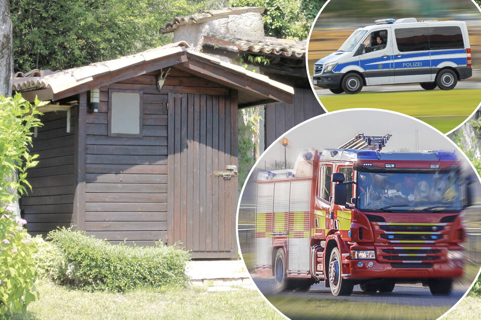 Feuer in Görlitz: Polizei fasst Diebe, während Gartenlaube in Flammen steht