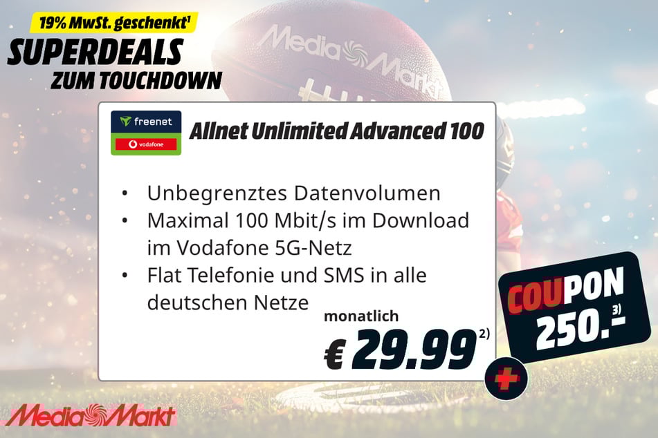 Unlimited Flat abschließen, 250 Euro als Coupon kassieren.