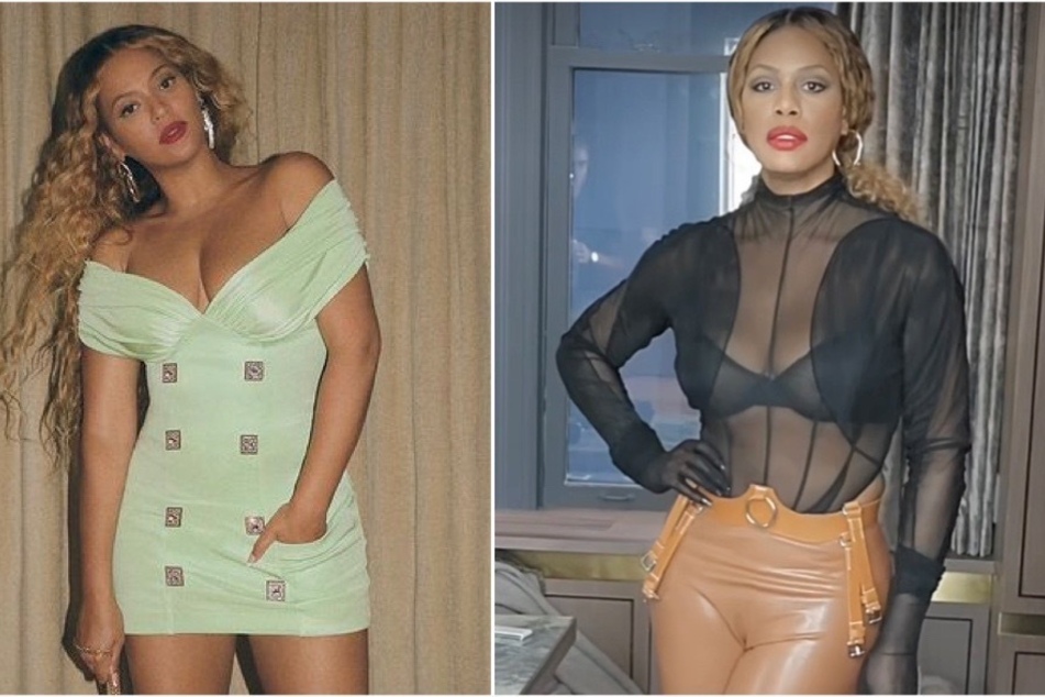 Orange is the New Black star Laverne Cox (r) had a case of mistaken identity when fans confused her for Beyoncé!