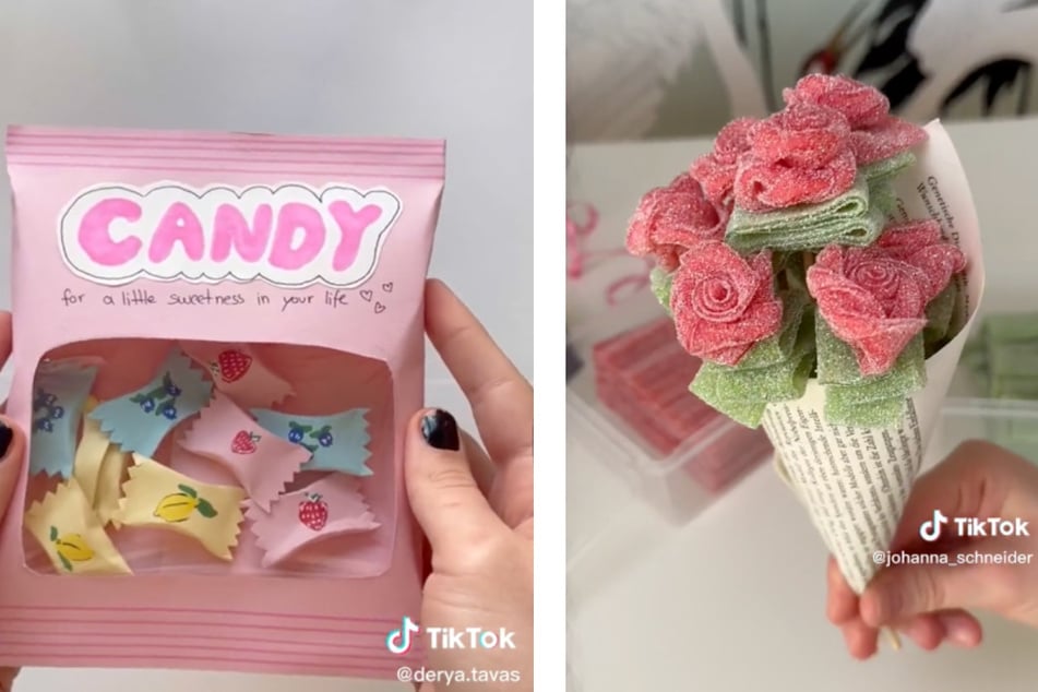 TikTokers are making flowers out of candy and candy out of sweet notes!