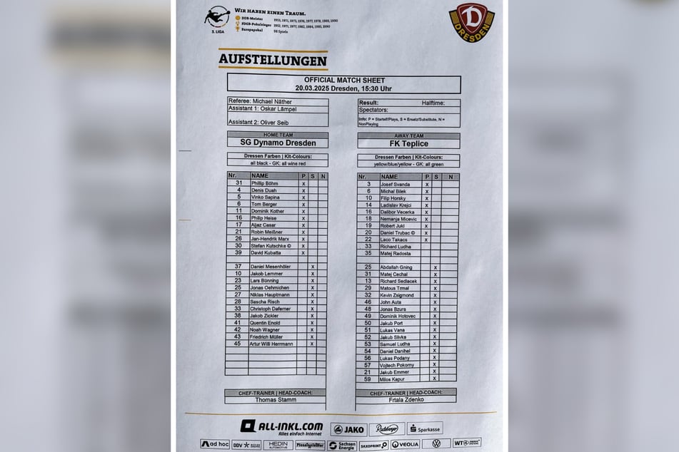 Mit diesen zwei Teams geht Dynamo Dresden ins Testspiel gegen Teplice.