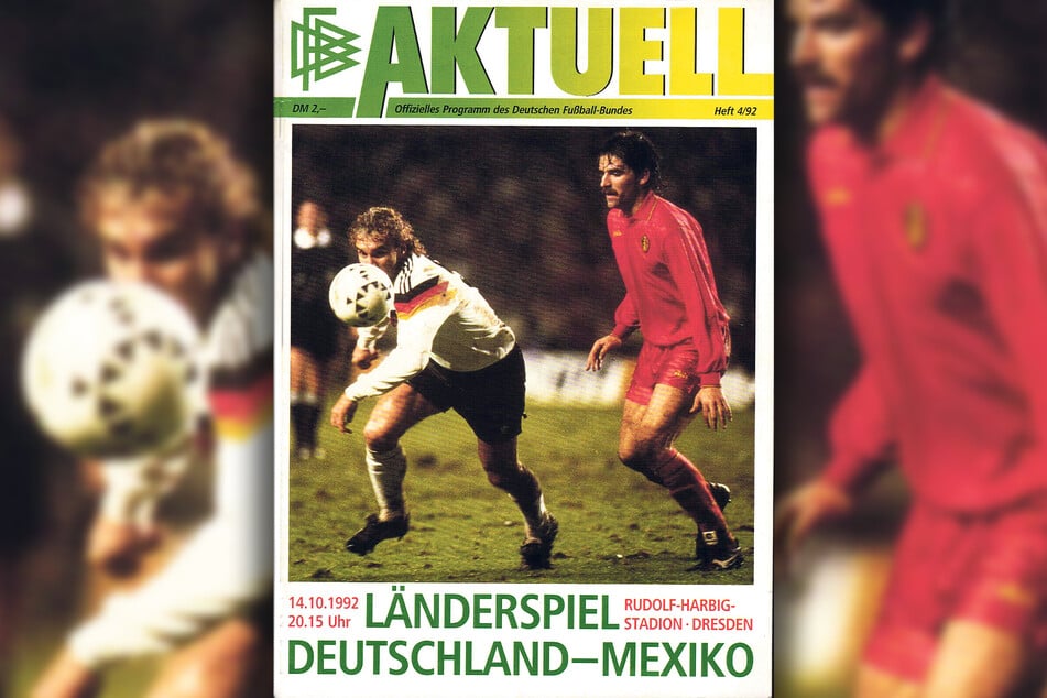 Das Stadionprogramm zum letzten Herren-Länderspiel des DFB in Dresden.