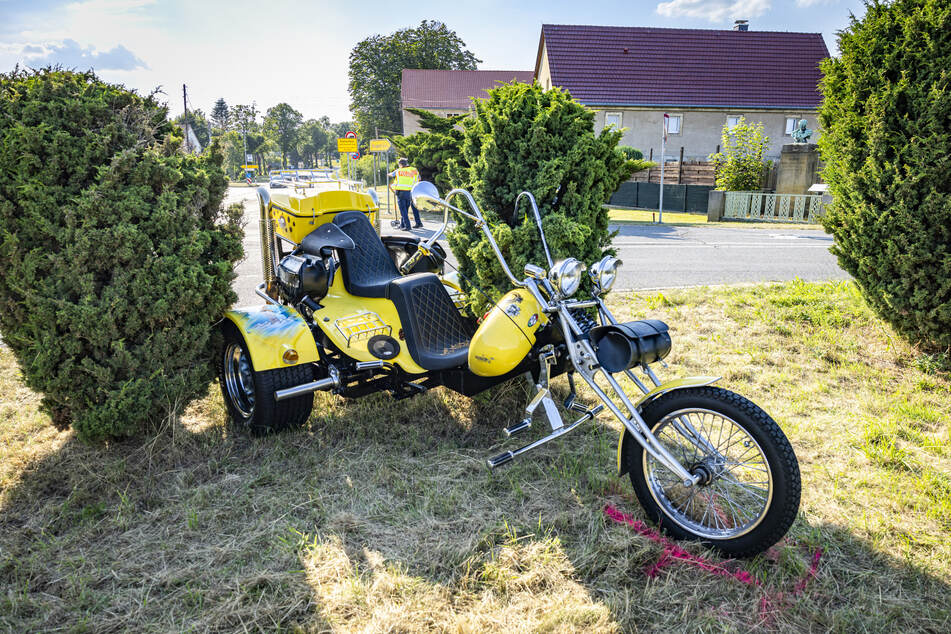 Der Fahrer (62) des Trikes wurde schwer verletzt.