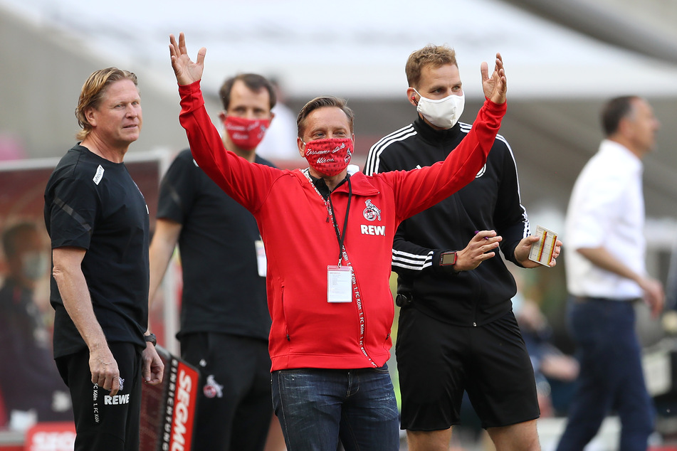Horst Heldt vom 1. FC Köln sprach nach dem Unentschieden gegen Fortuna Düsseldorf über die Leistung der Kölner.