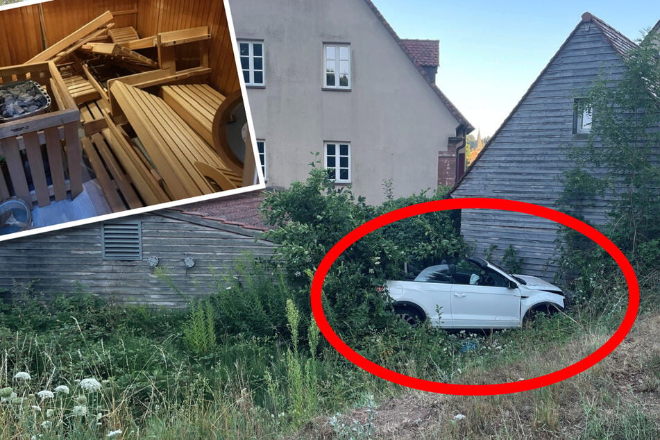 Betrunkene 36-Jährige kracht mit Cabrio in Wellness-Bereich von Hotel